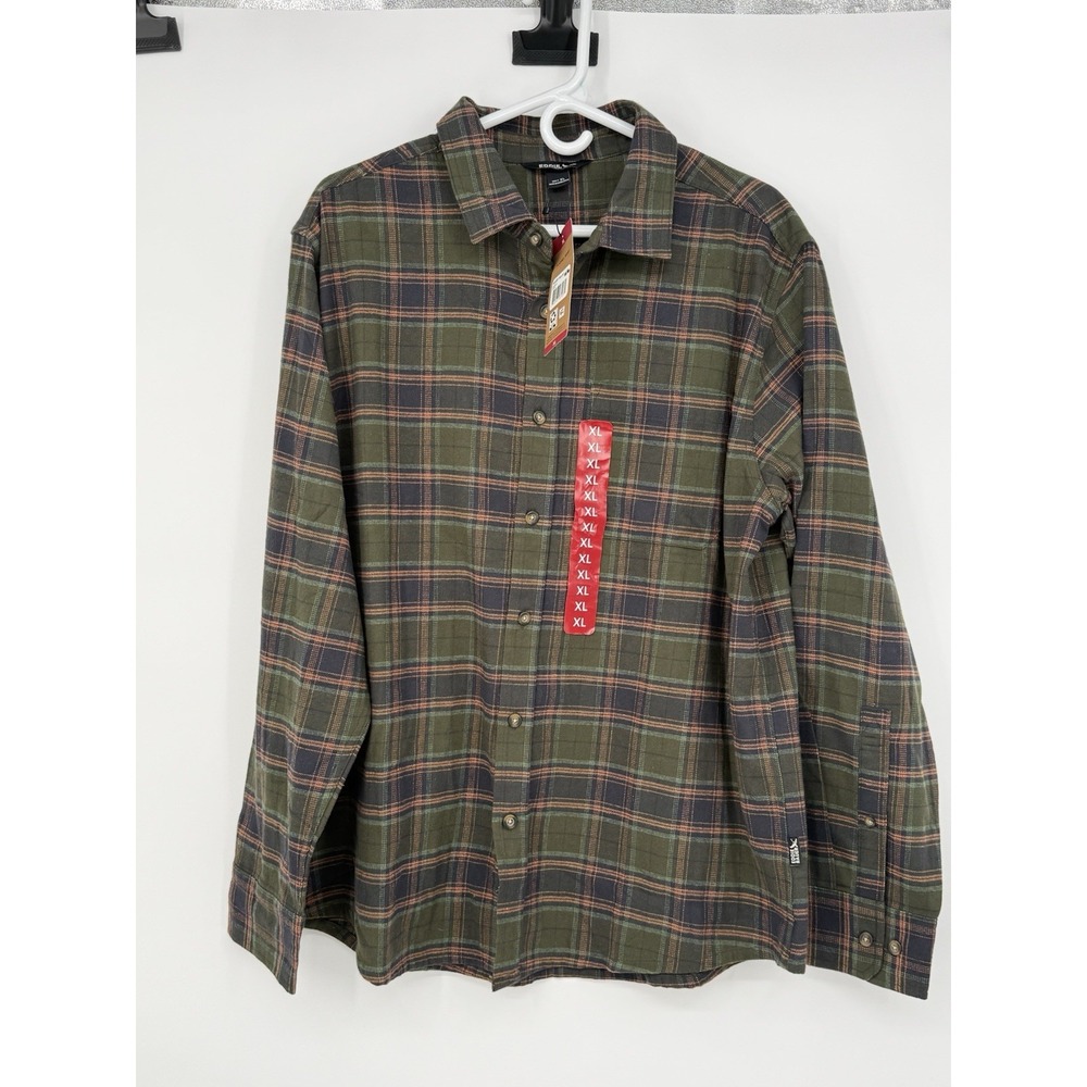 Eddie Bauer Men's Green Flannel XL NWT